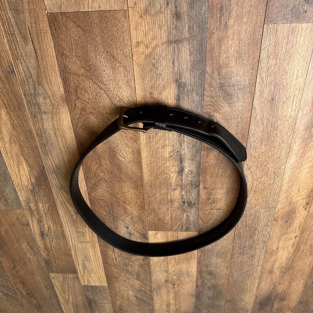 Duluth Trading‎ Co Lifetime Leather Belt Men's 46 Black Solid Brass Buckle 6776 - Picture 11 of 13